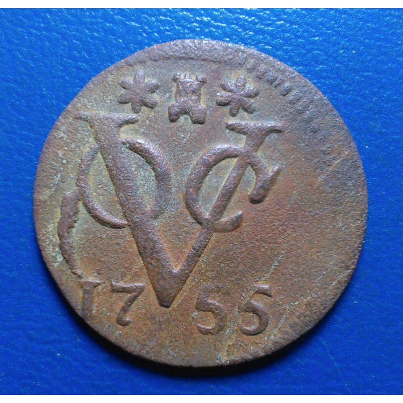 Koin VOC 1 Duit Zeeland 1755 Error