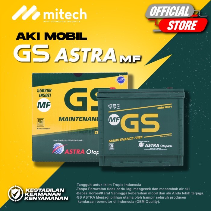 Baru Aki Mobil Kijang Super Gs Mf Astra N50Z Aki Kering 12V / 60Ah Kering