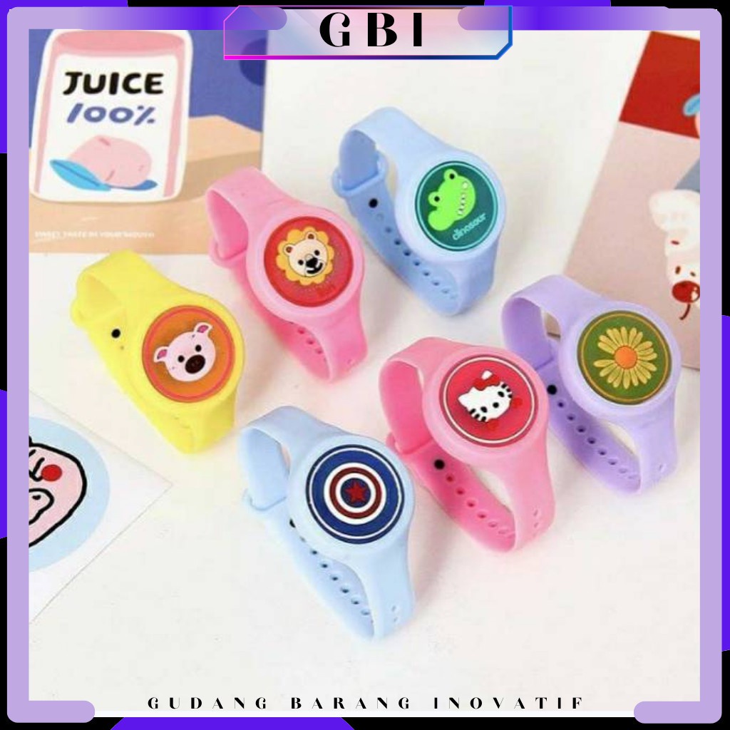GBI GELANG ANTI NYAMUK LED & NON LED GELANG ANAK JAM TANGAN ANAK MOTIF KARTUN RANDOM