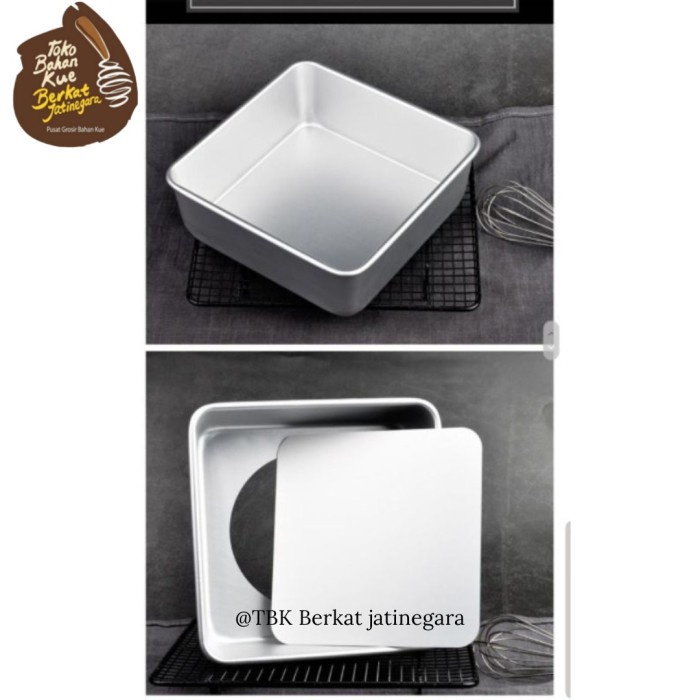 Loyang Persegi Alumunium 22X22Cm / Loyang Persegi Bongkar Pasang