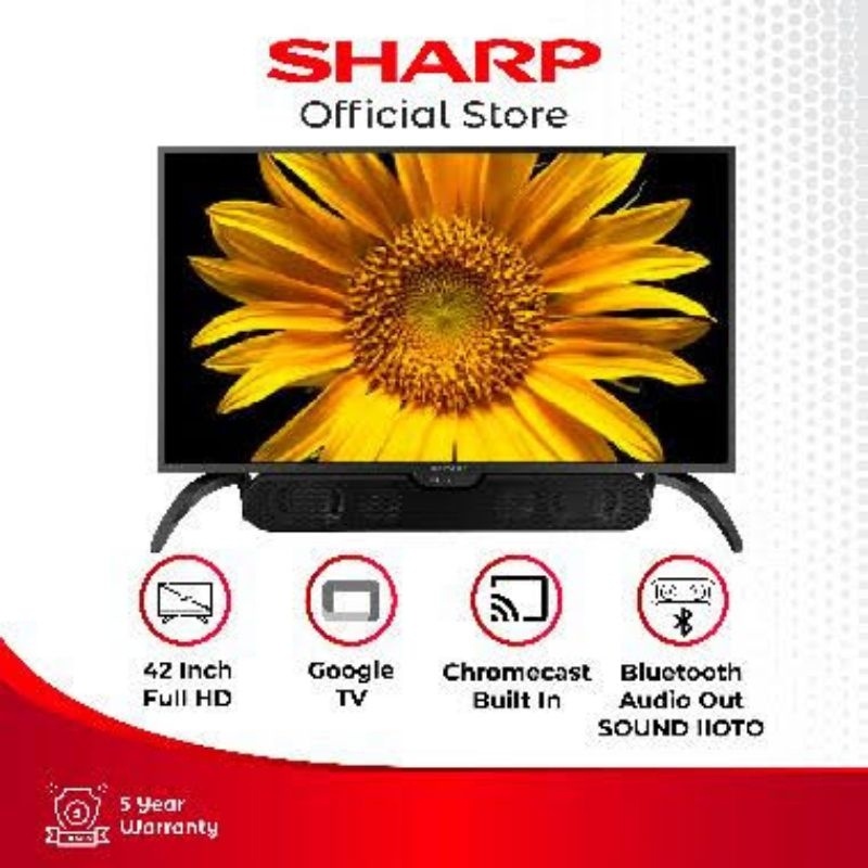 SHARP 2T-C42EG1i-SB Full-HD Google TV LED with Soundbar