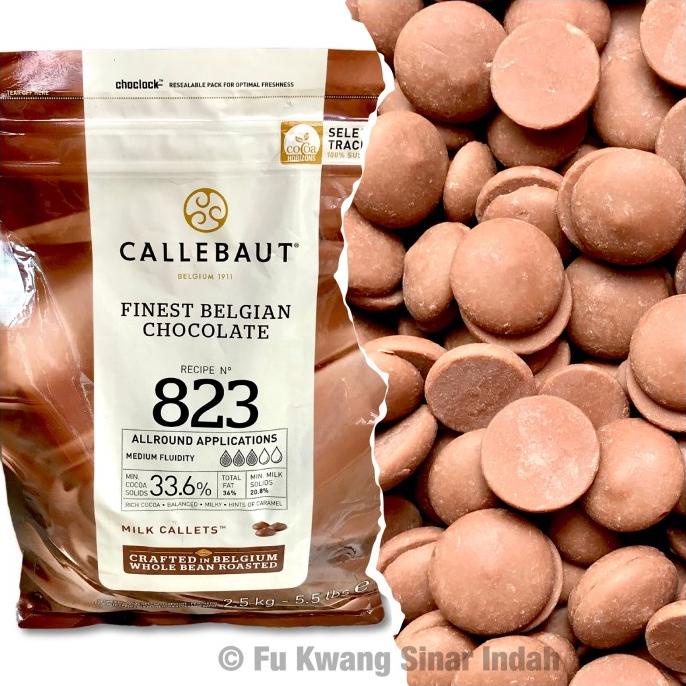 

```````] Callebaut Milk Chocolate Belgian Couverture 823 33,6% 100 gram