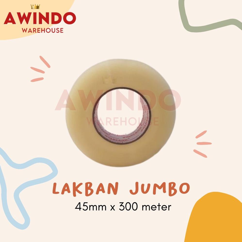 

LAKBAN BENING JUMBO - Lem Perekat Plakban 45mm x 300 Meter 2 Inch