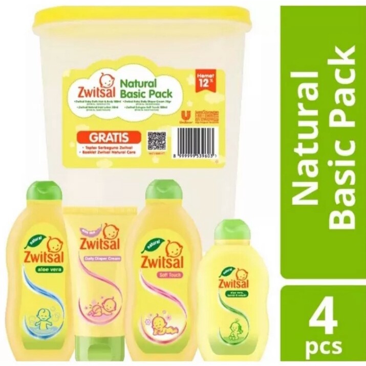 Zwitsal Natural Basic Pack / Paket Zwitsal Perlengkapan Mandi Bayi
