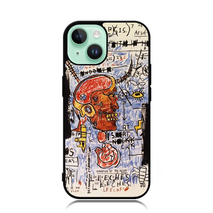 Casing Case Custom iPhone 15 14 13 12 11 XR XS X 8 7 6 5 SE Pro Max Mini Plus Basquiat AE2363 Hardca