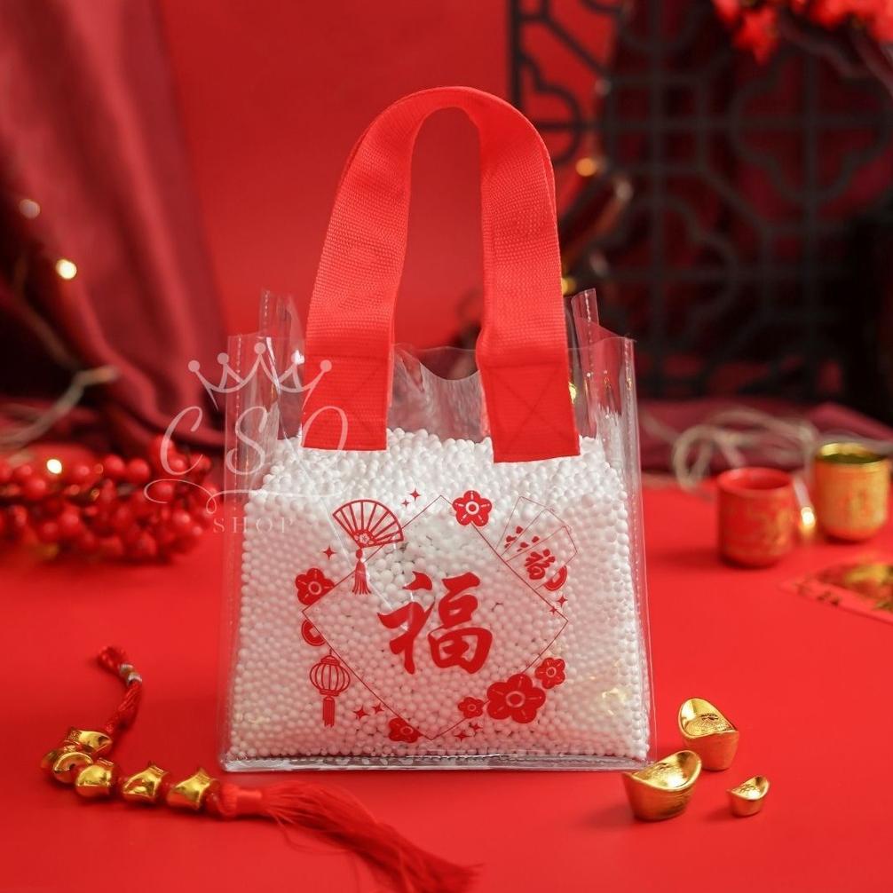 

Sale !! Tas Mika Hampers Imlek | Cny Hampers Bag | Bingkisan Souvenir Sincia | Goodie Bag Chinese New Year| Plastik Packaging Pvc Bening Terlaris