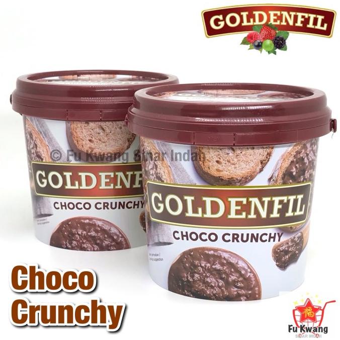 

populer] Goldenfil Choco Chocolate Crunchy Spread Selai Olesan Renyah 1 kg