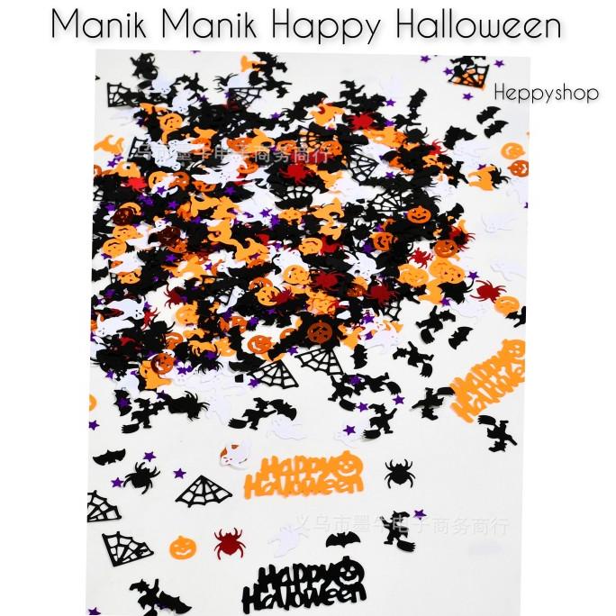 

monggo] Manik Manik Happy Halloween Laba Kelelawar Labu Hantu Casper Penyihir