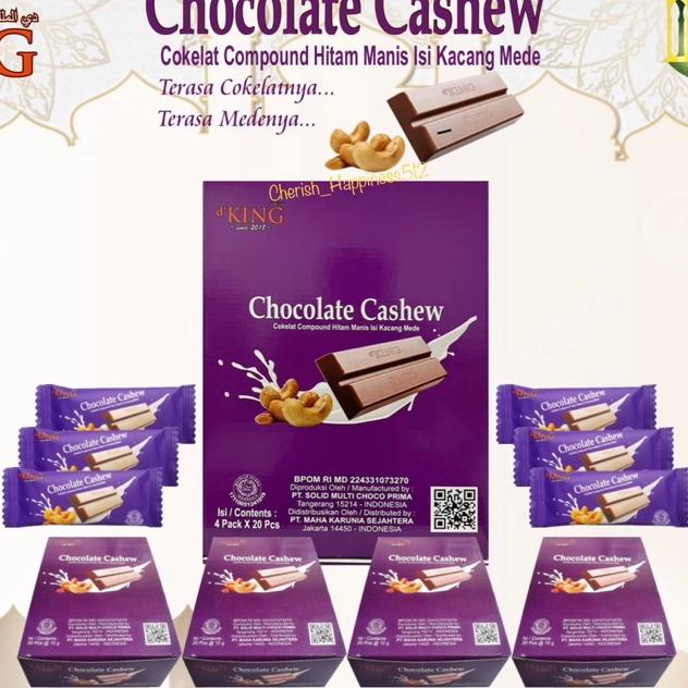 

Chocolate Cashew Kotak Box Isi 4 Pa DKing Enak Kacang Mede