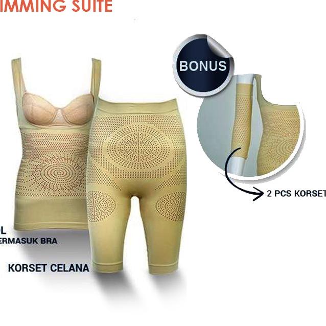 Sugoi Slimng Suit - Korset Badan/Korset Perut/ Perut/Pembentuk Badan Dilengkapi Dengan Serbuk Tourma