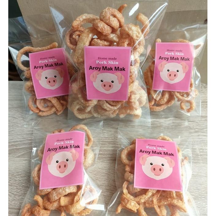 

Aroy Makmak 100Gr Krupuk Kulit Babi Homemade Renyah Gurih