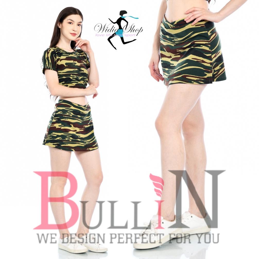 Hot Rok Mini Army Loreng / Rok Lapisan Olahraga Wanita