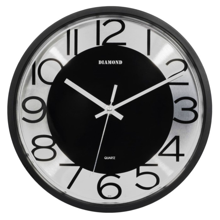 Jam Dinding Diamond 2711-9 - Black ( housekeeping.id)