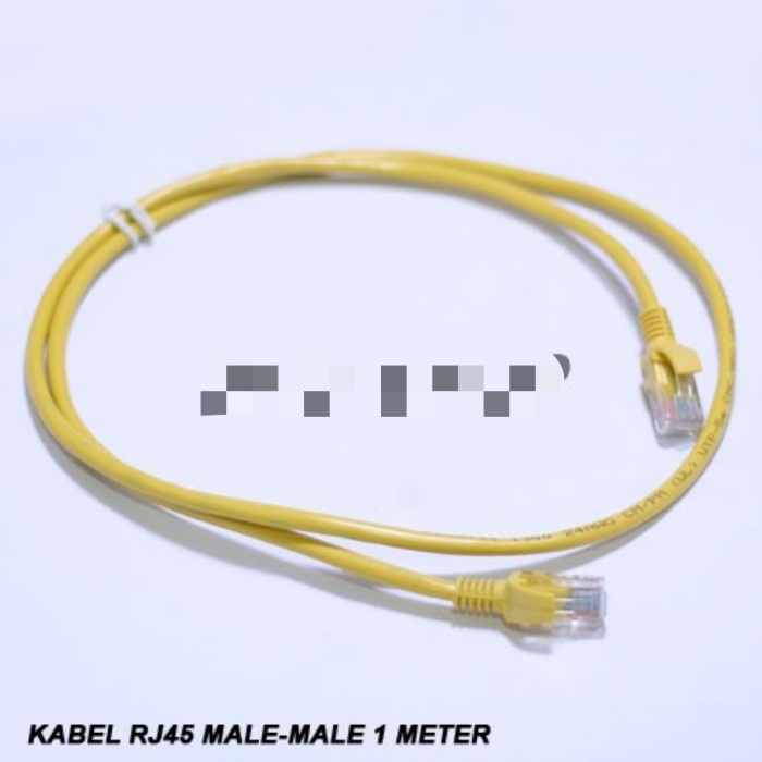 kabel ethernet lan rj45 rj 45 male male 1m 1meter 1 meter kuning
