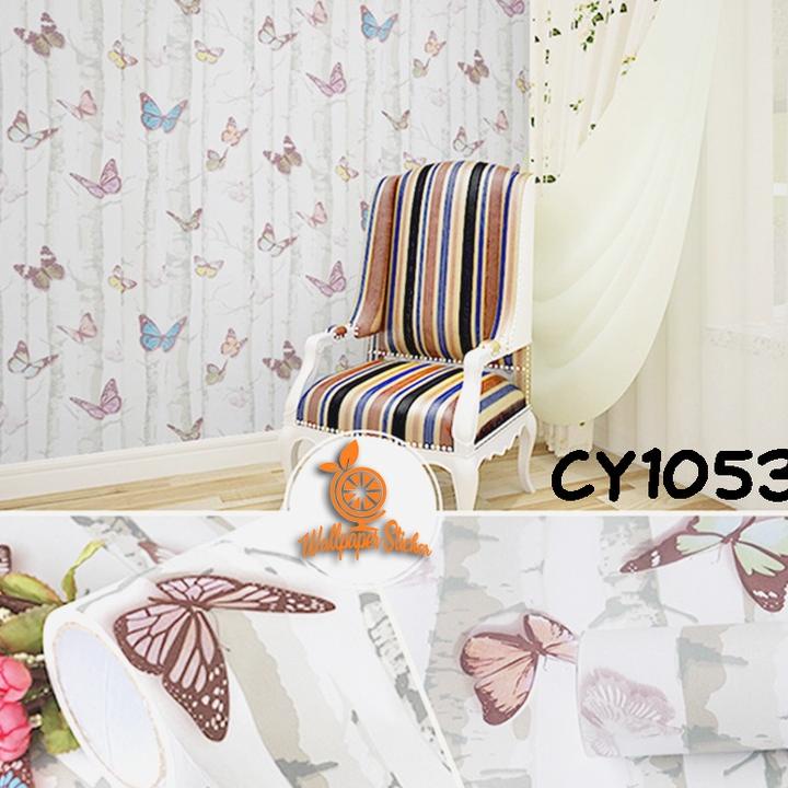 Paket 5 Roll Wallpaper Dinding Ukuran 45Cm X 10 Meter Wallpaper Stiker Dinding Cy Wallpaper Kamar Ti