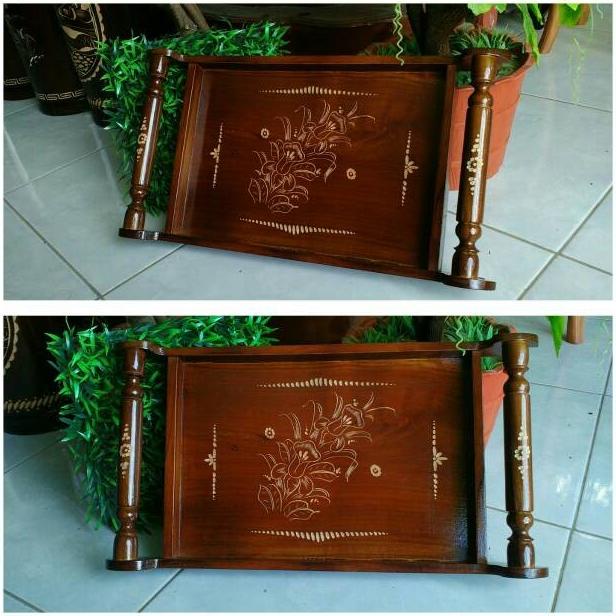 nampan ukir kayu jati