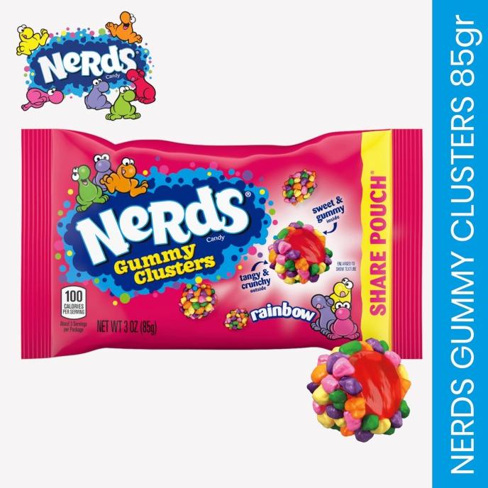 

Nerds Gummy Clusters Rainbow Candy 3 Oz ( 85 Gr ) Product Of Usa