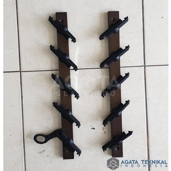 Rangka Jendela Nako Dicky Niki Premium - 4"/10Cm - 5 Blades -Coklattua