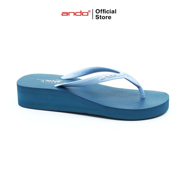 Ando Official Sandal Jepit Shena Wanita Dewasa - Denim/Dusty Blue