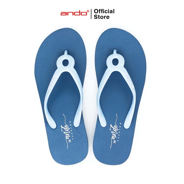 Ando Official Sandal Jepit Shena Wanita Dewasa - Denim/Dusty Blue
