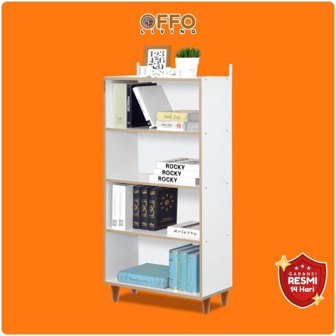 Offo Living Furniture - Rak Buku 4 Rak BC-4T-SP-WHT