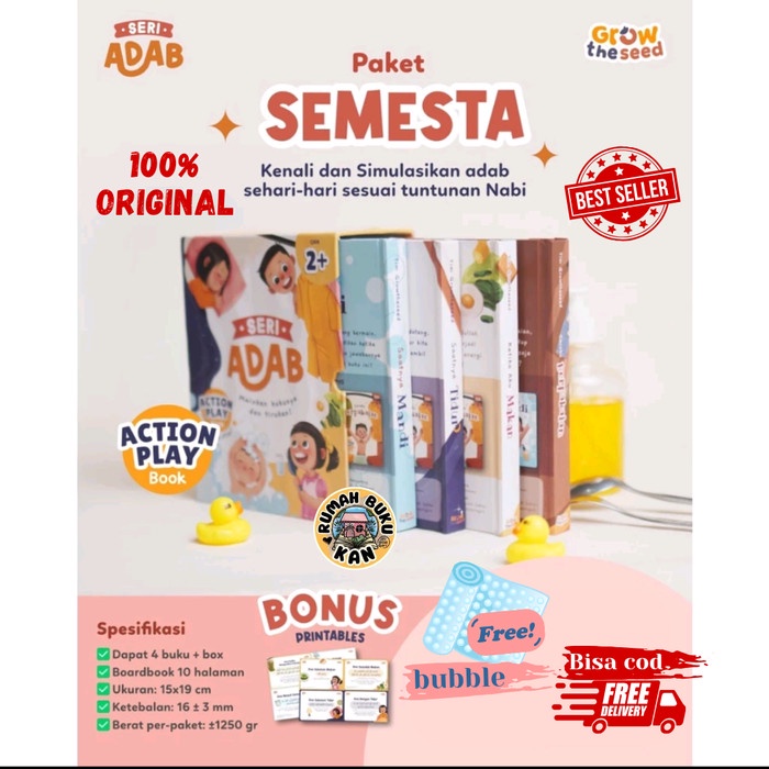 

Sale!! Buku ardok Seri Adab Semesta Action Play ok GTS 1 set 4 buku