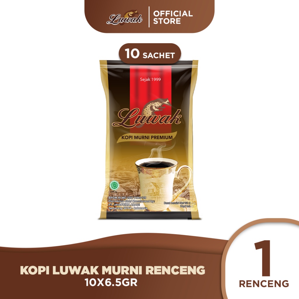 

Kopi Luwak Murni Renceng 10x6.5gr