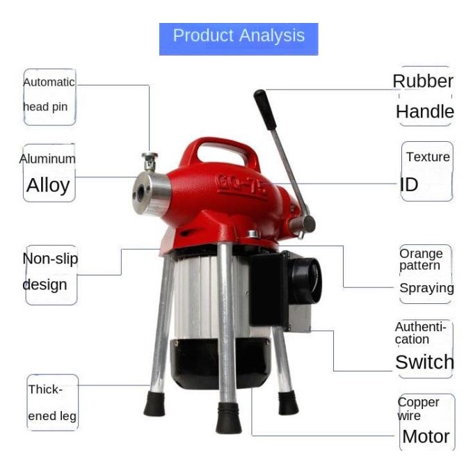 Mesin saluran pipa air mampet electric drain cleaner GQ 75