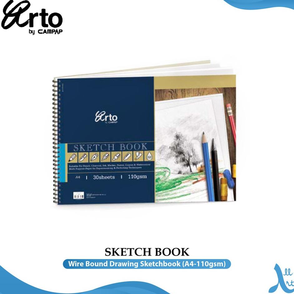 

Buku Sketsa Arto A4 110Gsm Wire Bound Drawing Sketchbook