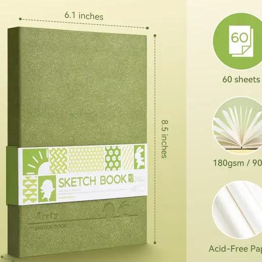

Arrtx Sketch Book Hardcover A5 180Gsm 60Lembar Asp-03A5