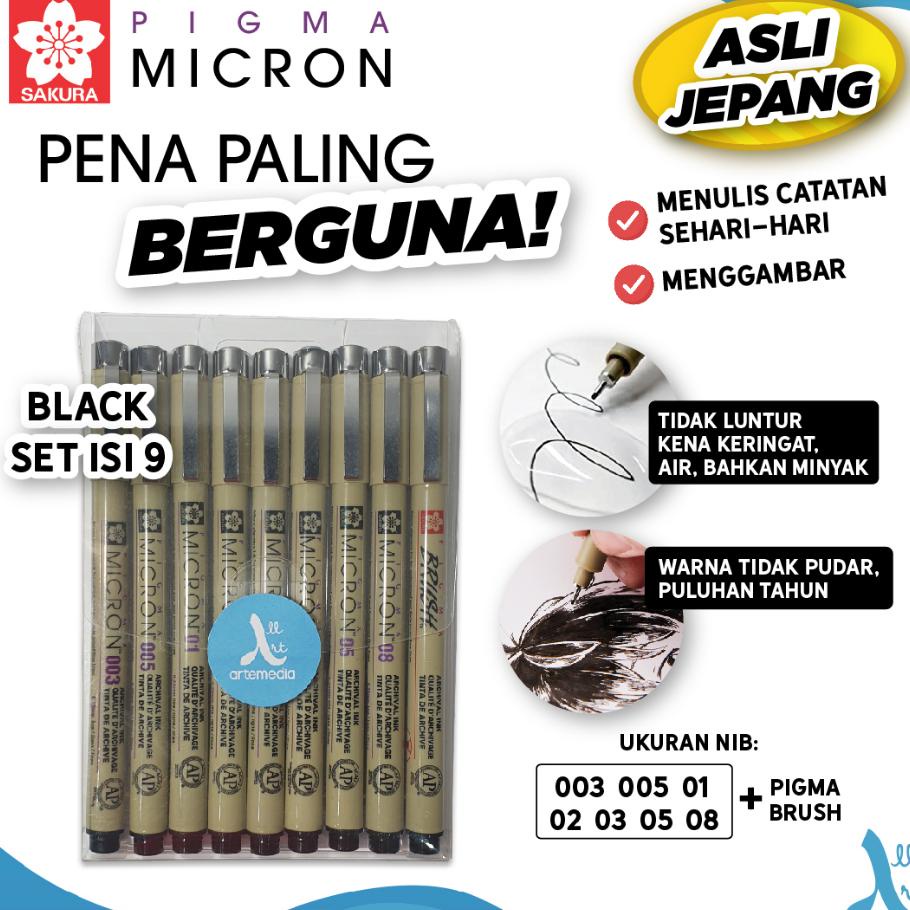 

Drawing Sakura Pigma Cron Set 9 Pigment Ink Pul Gambar