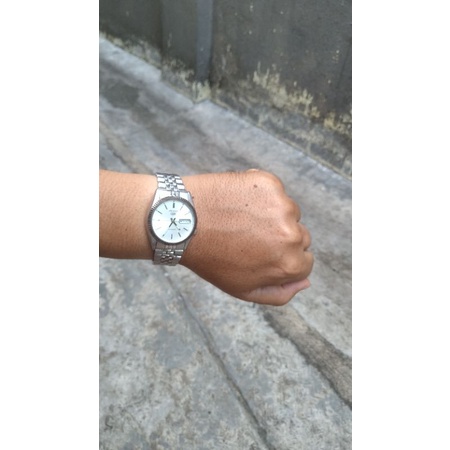 jam tangan seiko 7s26 0500 silver dial second bekas original