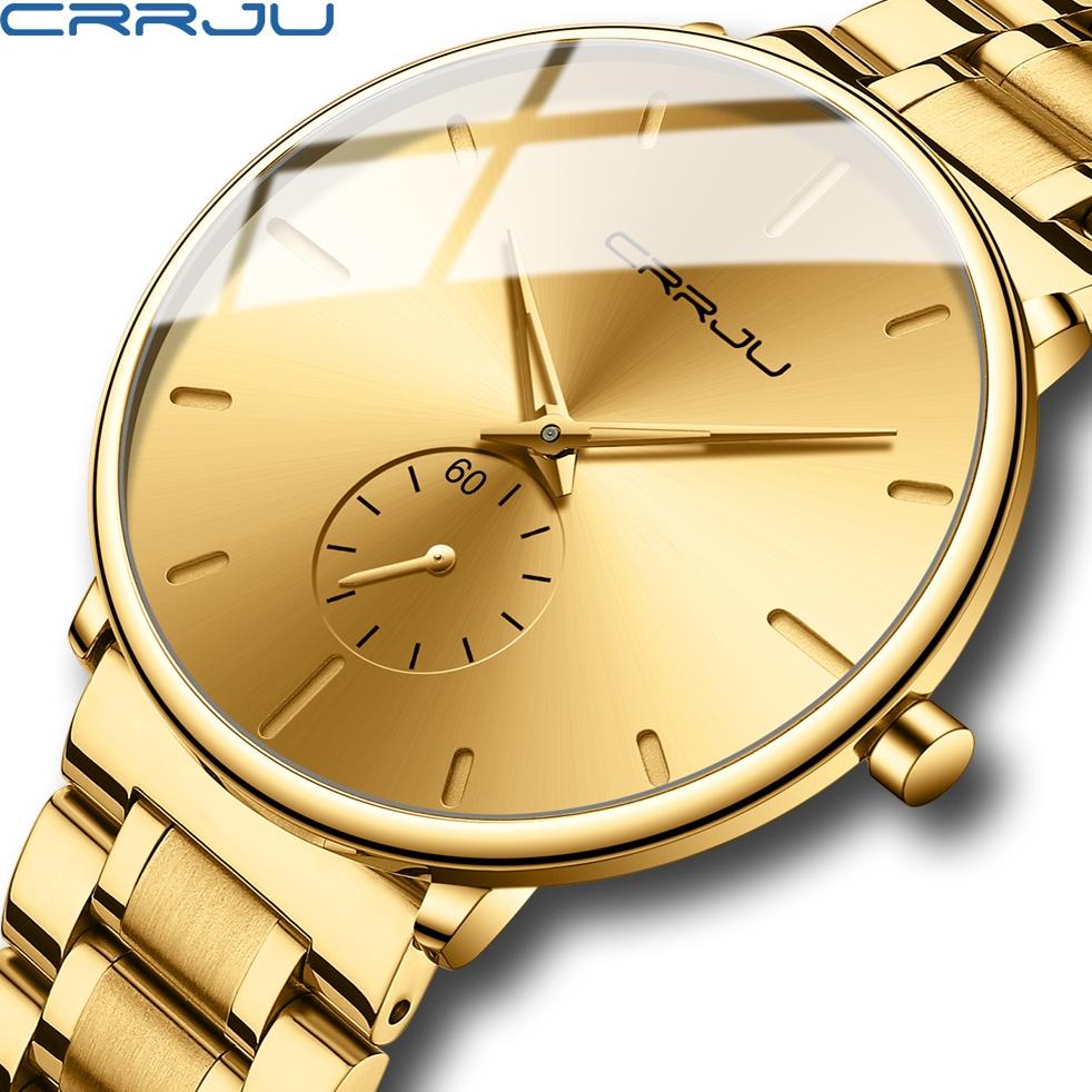 Penawaran Terbaru  HOT SALECODJam Tangan Pria CRRJU 2150 Desain Sederhana Mewah Stainless Steel Kuar