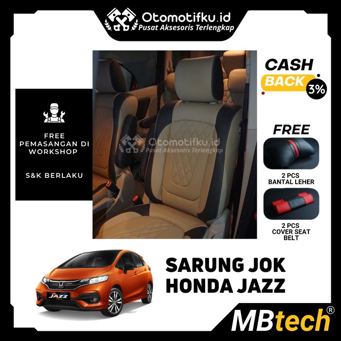COVER JOK / SARUNG JOK MOBIL HONDA JAZZ 100% ORIGINAL MBTECH