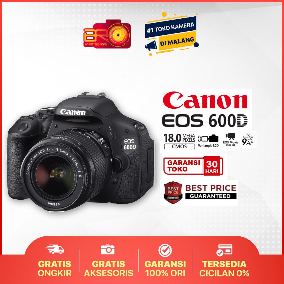 TERBARU Canon 600D Mulus 100% ORIGINAL - Mulus Fullset Kamera Vlog - Bukan 550D 700D 650D M10