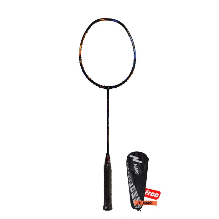 NIMO Raket Badminton IKON 100 Black + Free Tas Grip