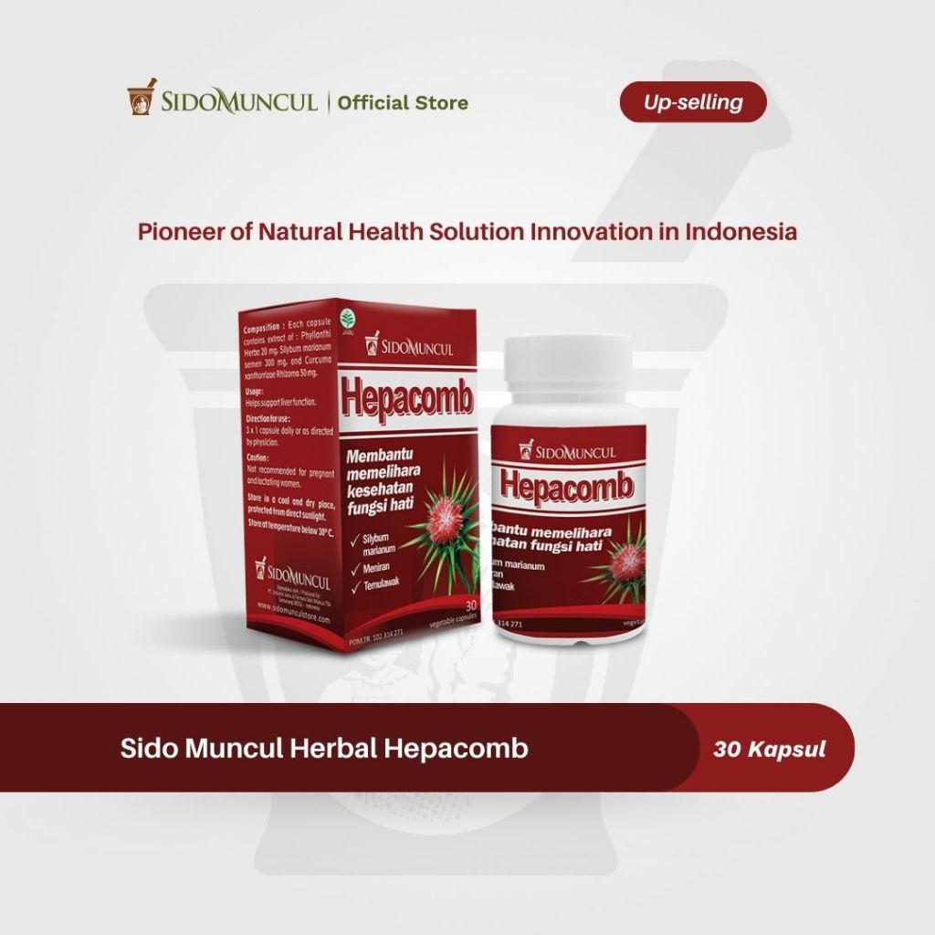 Sido Muncul Natural Herbal Hepacomb 30 Kapsul - Membantu Memelihara Kesehatan Fungsi Hati-4