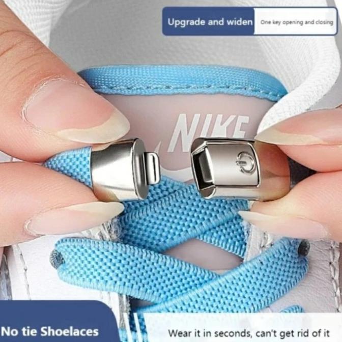 Tali Sepatu Elastis Lock Praktis Tanpa Ikat