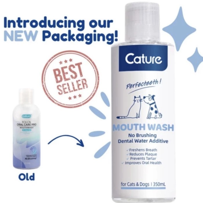 Promo Cature Rollon Mouthwash For Dog & Cat/Pembersih Mulut