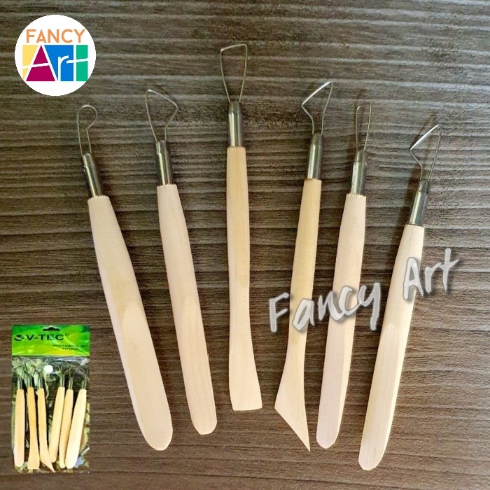 

Clay Sculpting Pottery Carving Tool Set 6 Alat Ukir Cukil Pahat