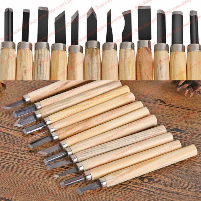 

Paket Set Alat Pahat Kayu 12 Pcs Wood Working Crafting Diy Hand Chisel