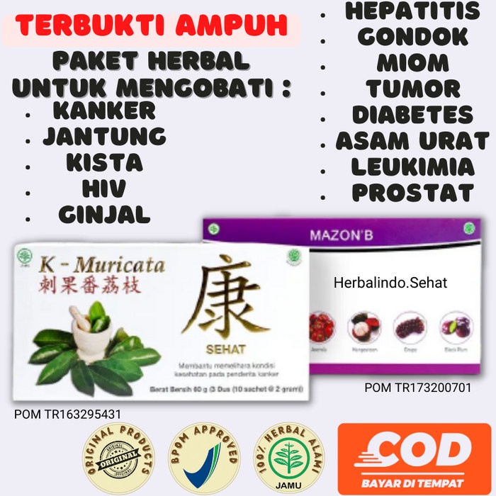 Obat Herbal MAZON B dan K Muricata Original Herbal Hepatitis