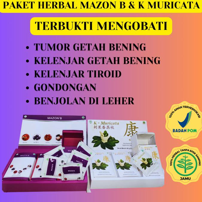 

Obat Herbal Benjolan Leher Gondok Tumor Getah Bening MAZON B KMuricata