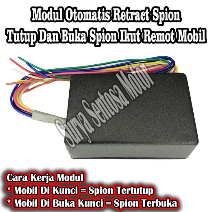Modul retract keylees buka tutup spion dg remot mobil