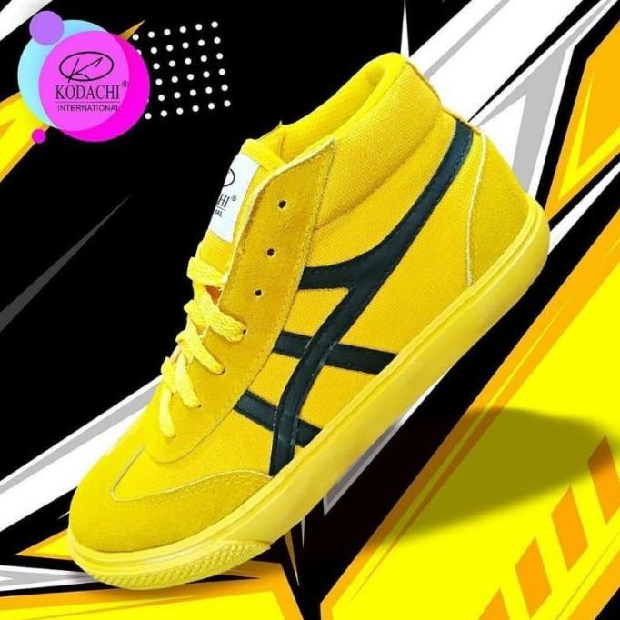 Sepatu Kodachi Galaxy Kuning Hitam Sneakers Mid Casual Original
