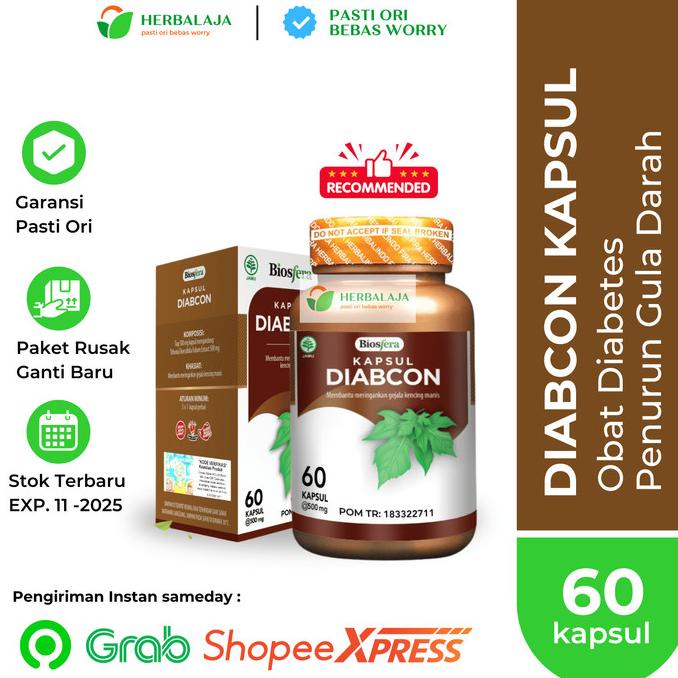 

Kapsul Diabcon Asli Obat Penurun Gula Darah Diabetes Herbal Terbaik