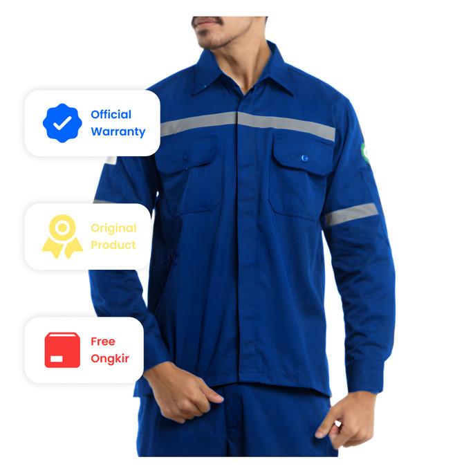 Baju Safety Wearpack Lengan Panjang Seragam Proyek K3 HSE Irigasi BUMN