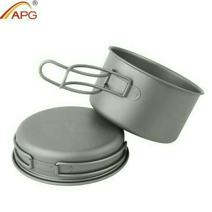 APG Cooking Set 2P 800ml Titanium Nesting Alat Masak Gunung Ultralight