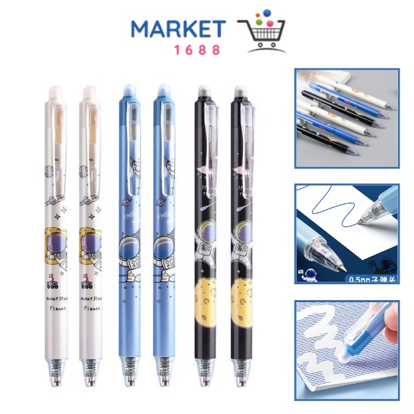 

Market1688 Pena Gel Karakter Astronot Dapat Dihapus Pulpen Gel Karakter 0.5mm Pena Aesthetic Edition Karakter Kartun Astronot Perlengkapan Sekolah Erasable Gel Pen
