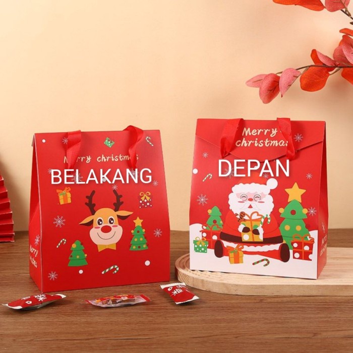 

Produk Unggulan] KOTAK NATAL TENTENG SANTA DEER/PAPER BAG MERRY XMAS PB-17 NATAL